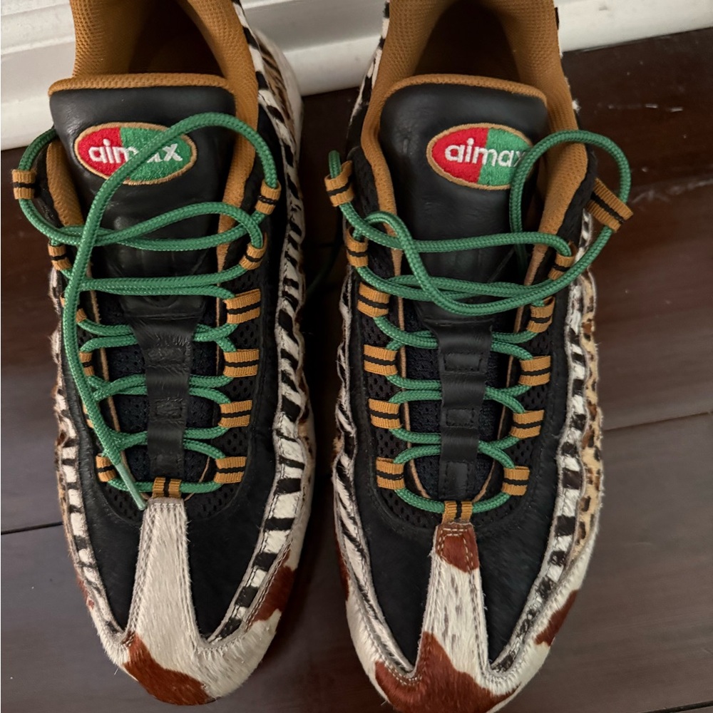 Nike Air Max Men's Sneakers - Black, Brown, and Green animal instinct